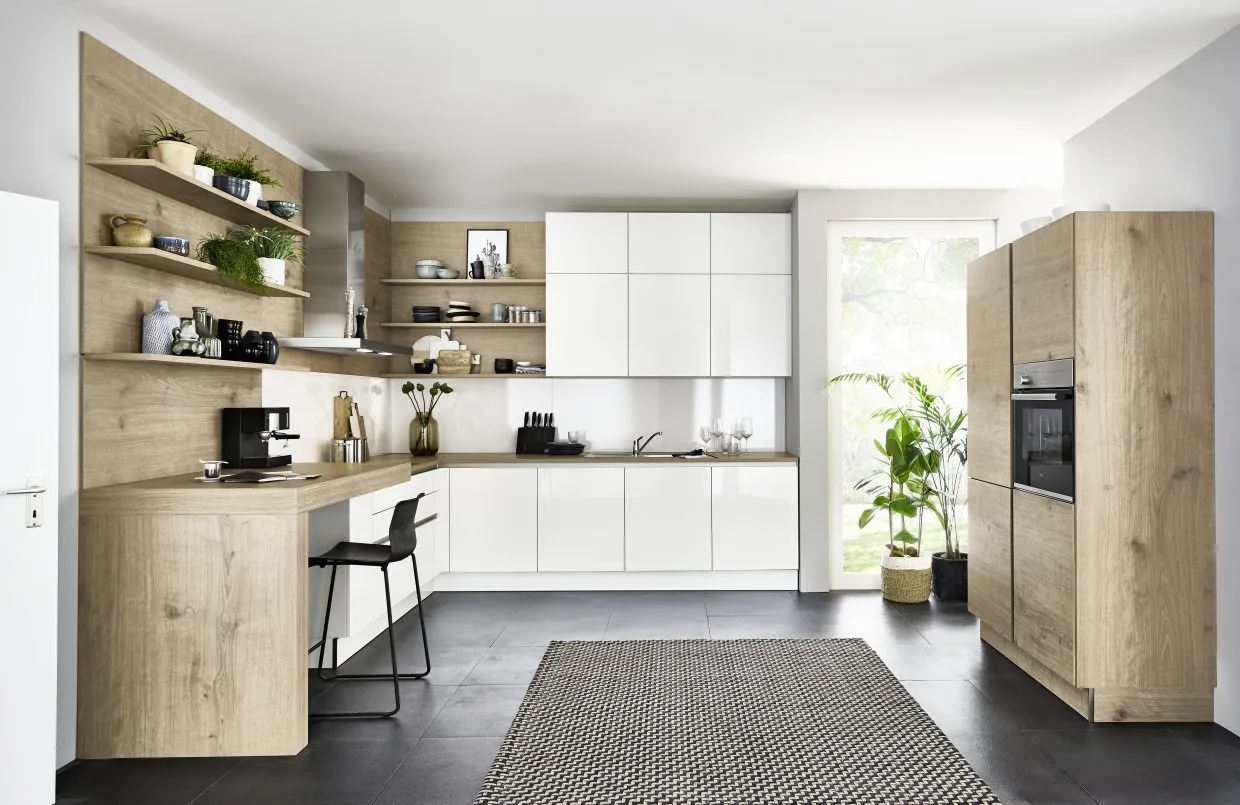 Lux White HG cu Manhattan holm oak